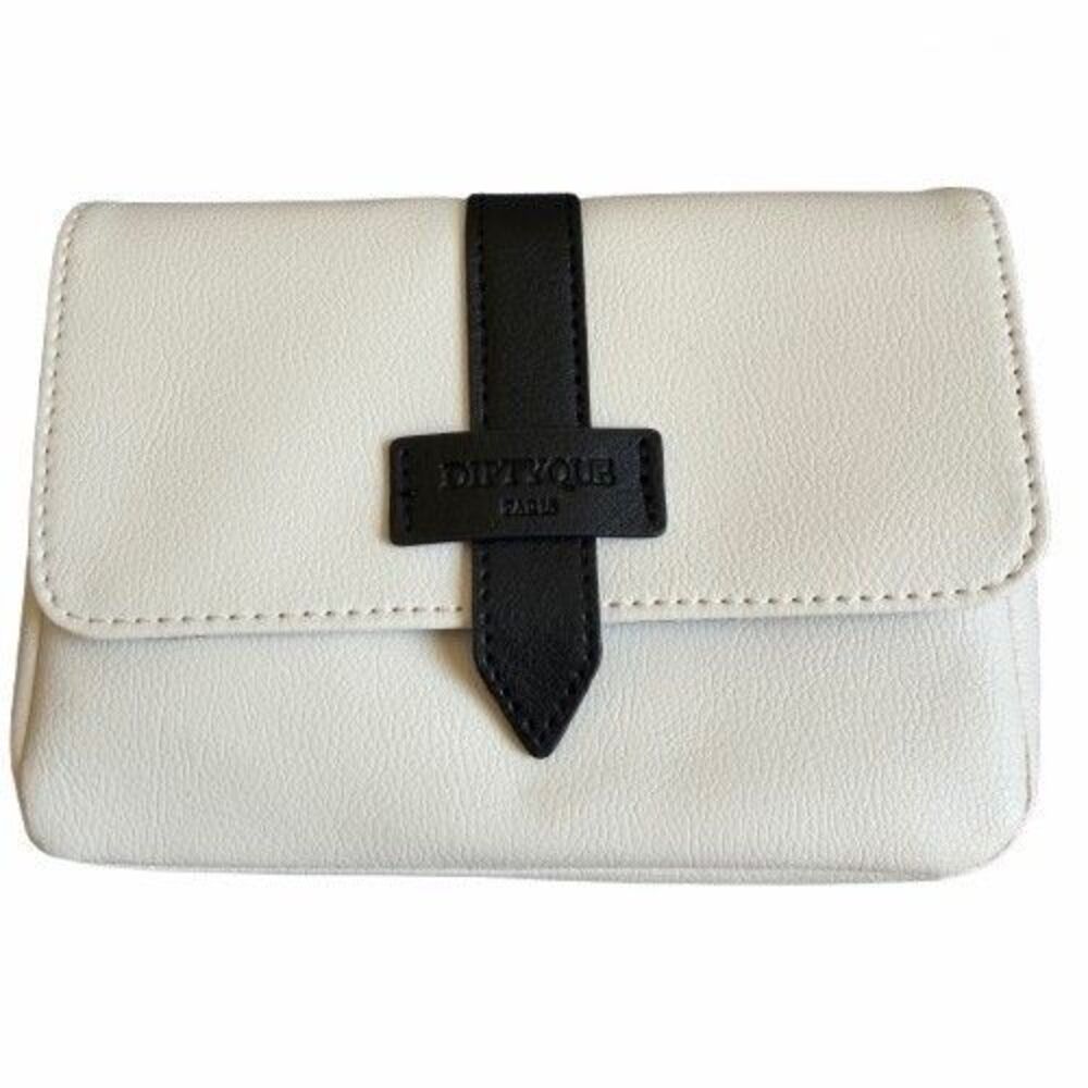 DIPTYQUE x Qatar Airlines Amenity Kit Cosmetic Makeup Travel Case White Black